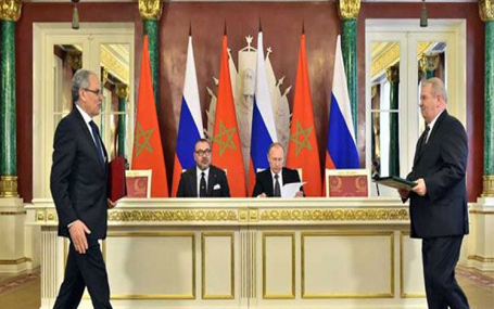 جلالة الملك والرئيس الروسي يترأسان حفل التوقيع على عدد من اتفاقيات التعاون